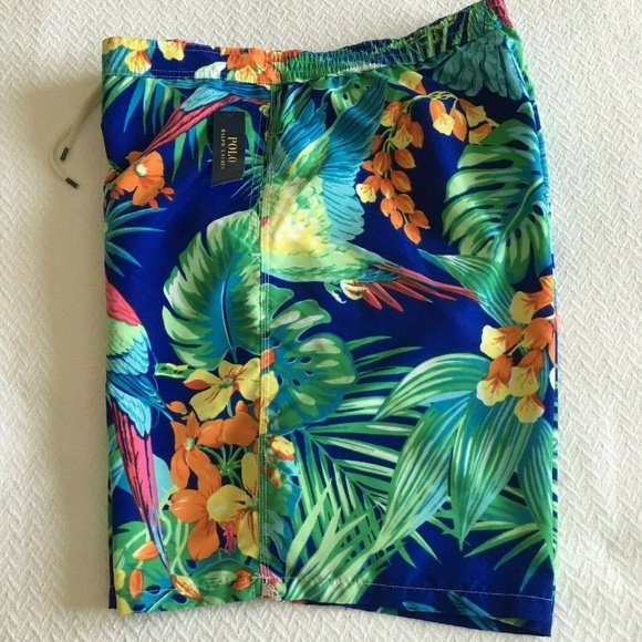 Ralph Lauren Polo Swim Trunks Jungle Parrot - Picture 5 of 5